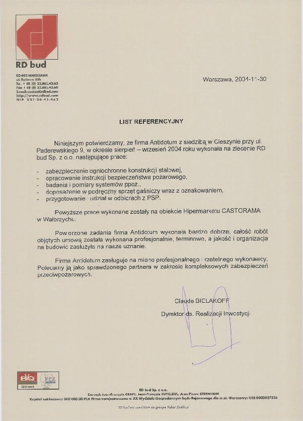 zabezpieczenia przeciwpożarowe