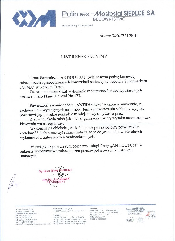 zabezpieczenia przeciwpoarowe